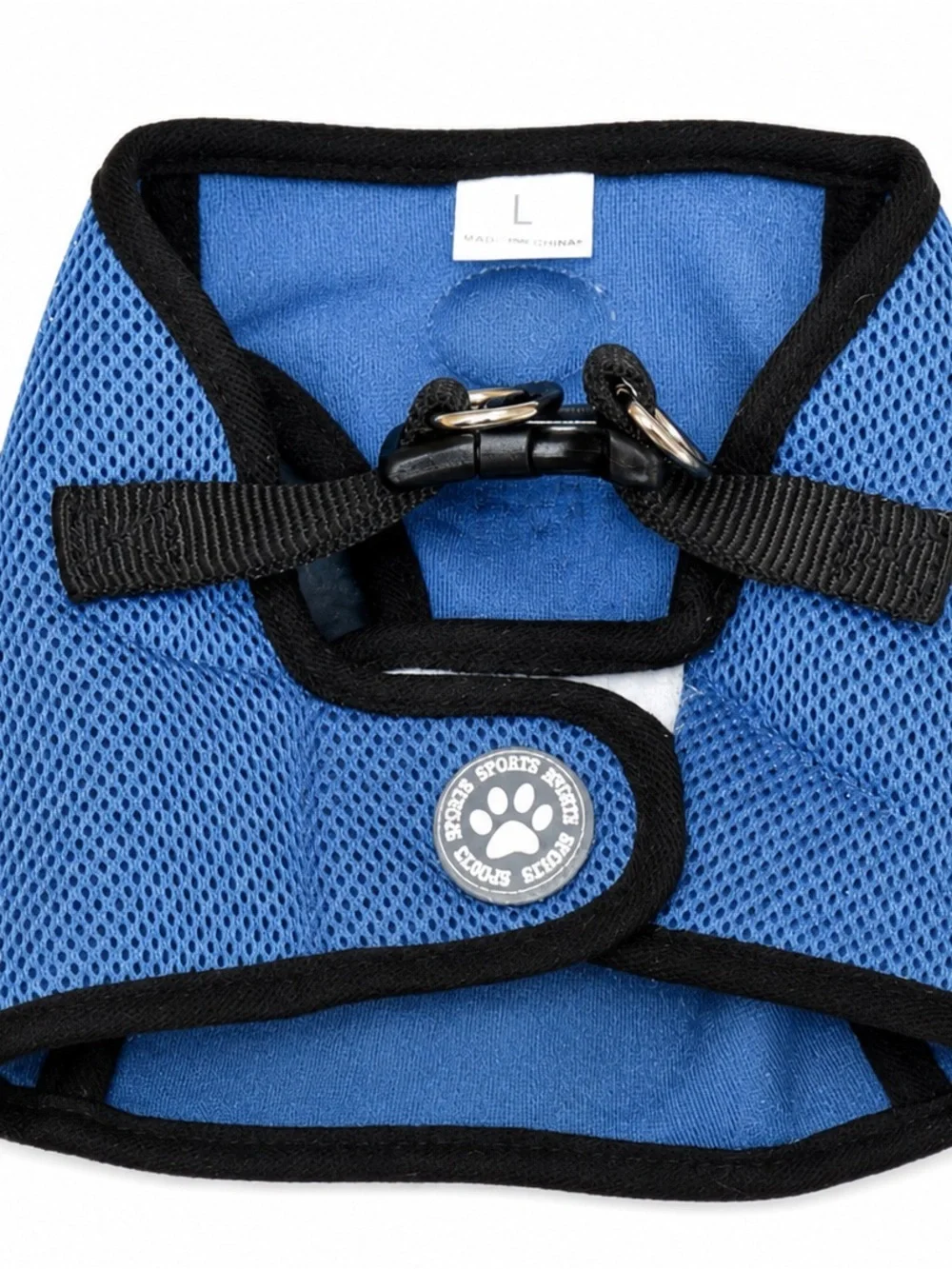 Blue Breathable Mesh Dog Harness Vest Size L